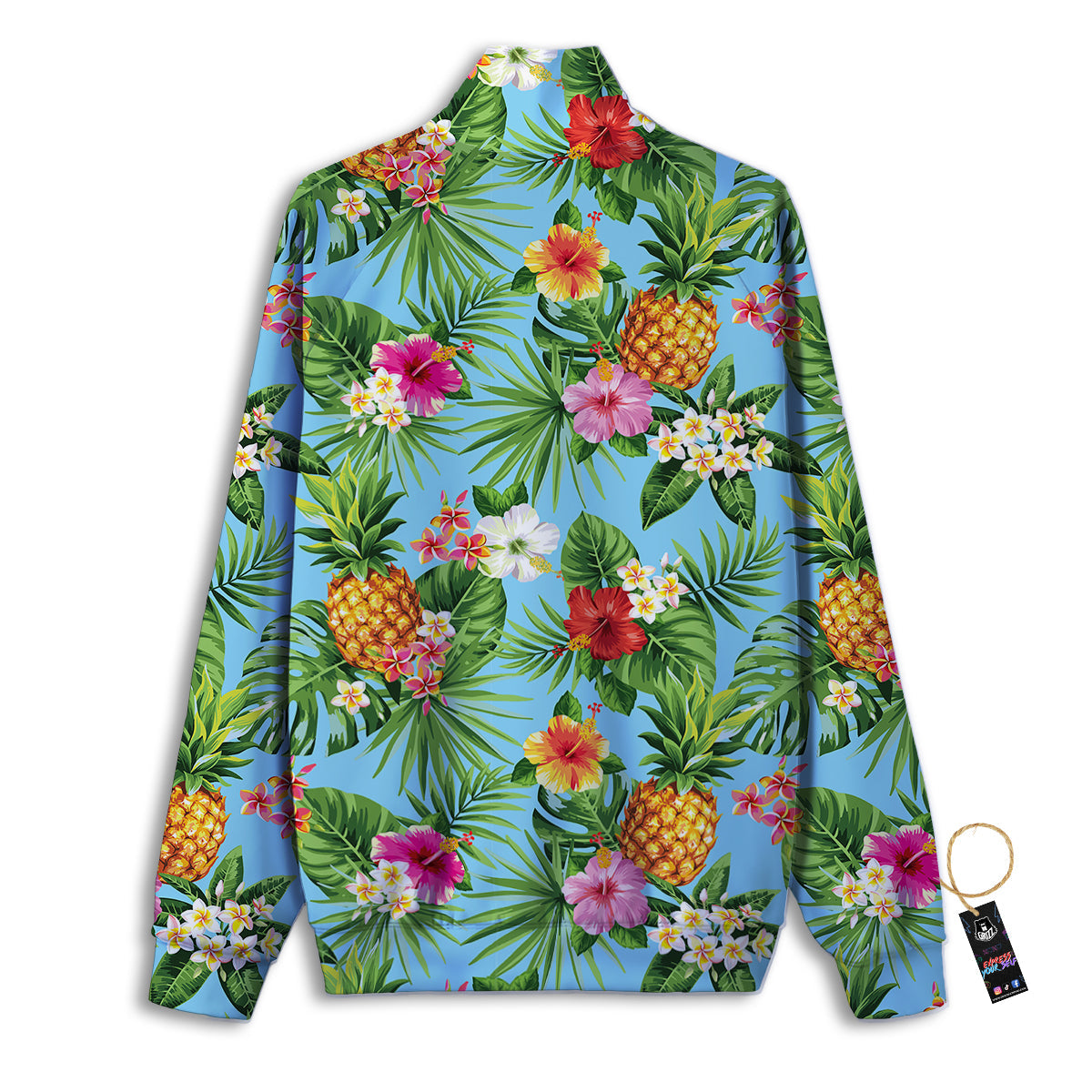 Pineapple Hawaii Tropical Print Pattern Track Jacket-grizzshop