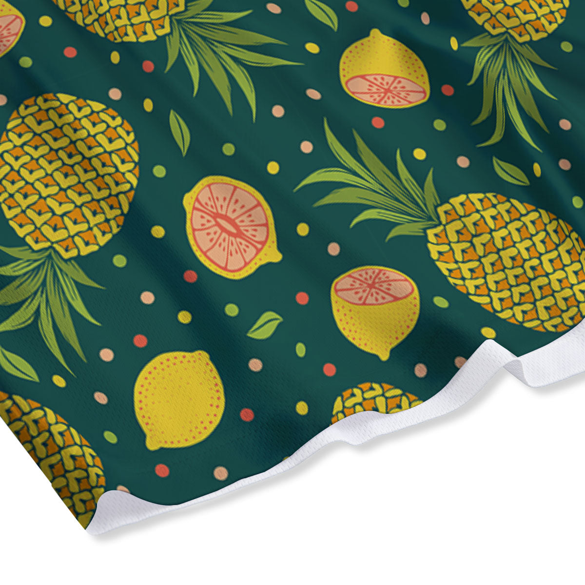 Pineapple Hawaiian Lime Print Pattern Mesh Shorts
