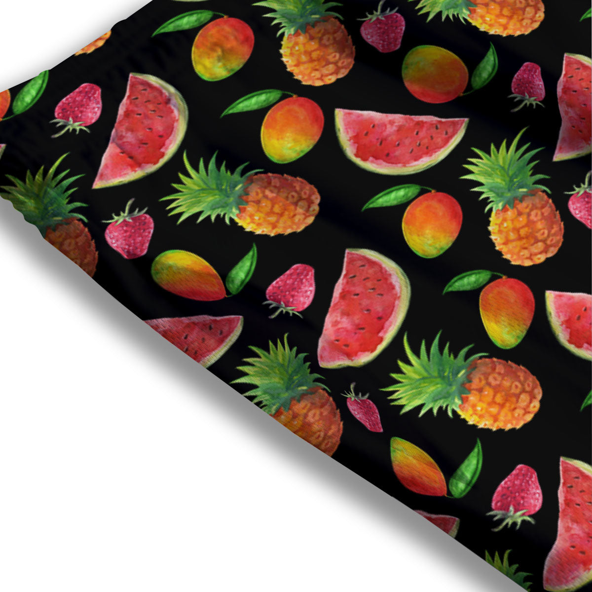 Pineapple Mix Fruit Print Pattern Mesh Shorts-grizzshop