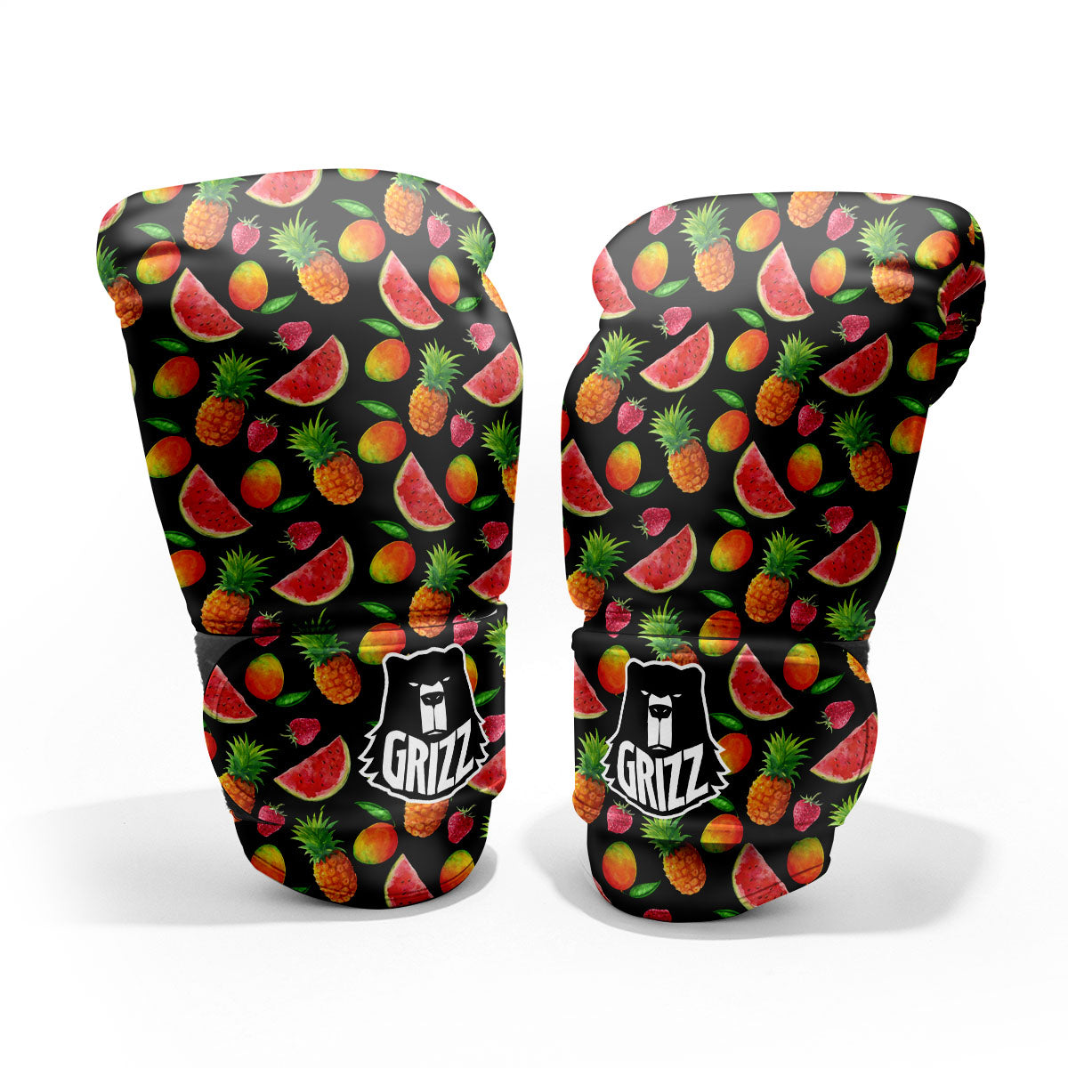 Pineapple Mix Fruit Print Pattern Sparring Gloves-grizzshop