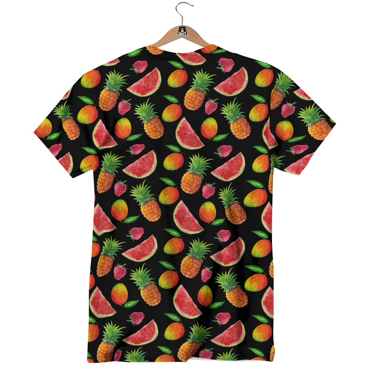 Pineapple Mix Fruit Print Pattern T-Shirt-grizzshop