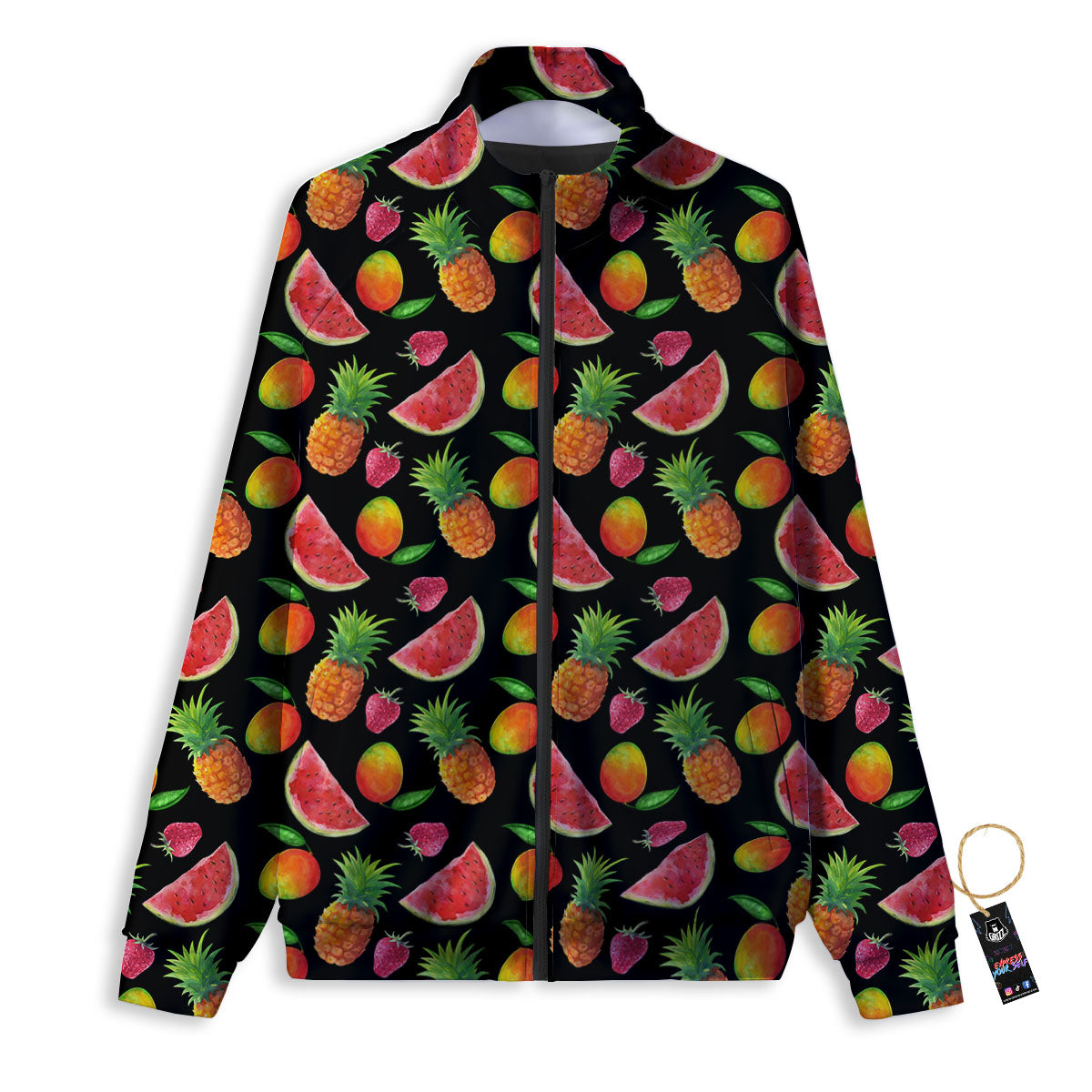 Pineapple Mix Fruit Print Pattern Track Jacket-grizzshop