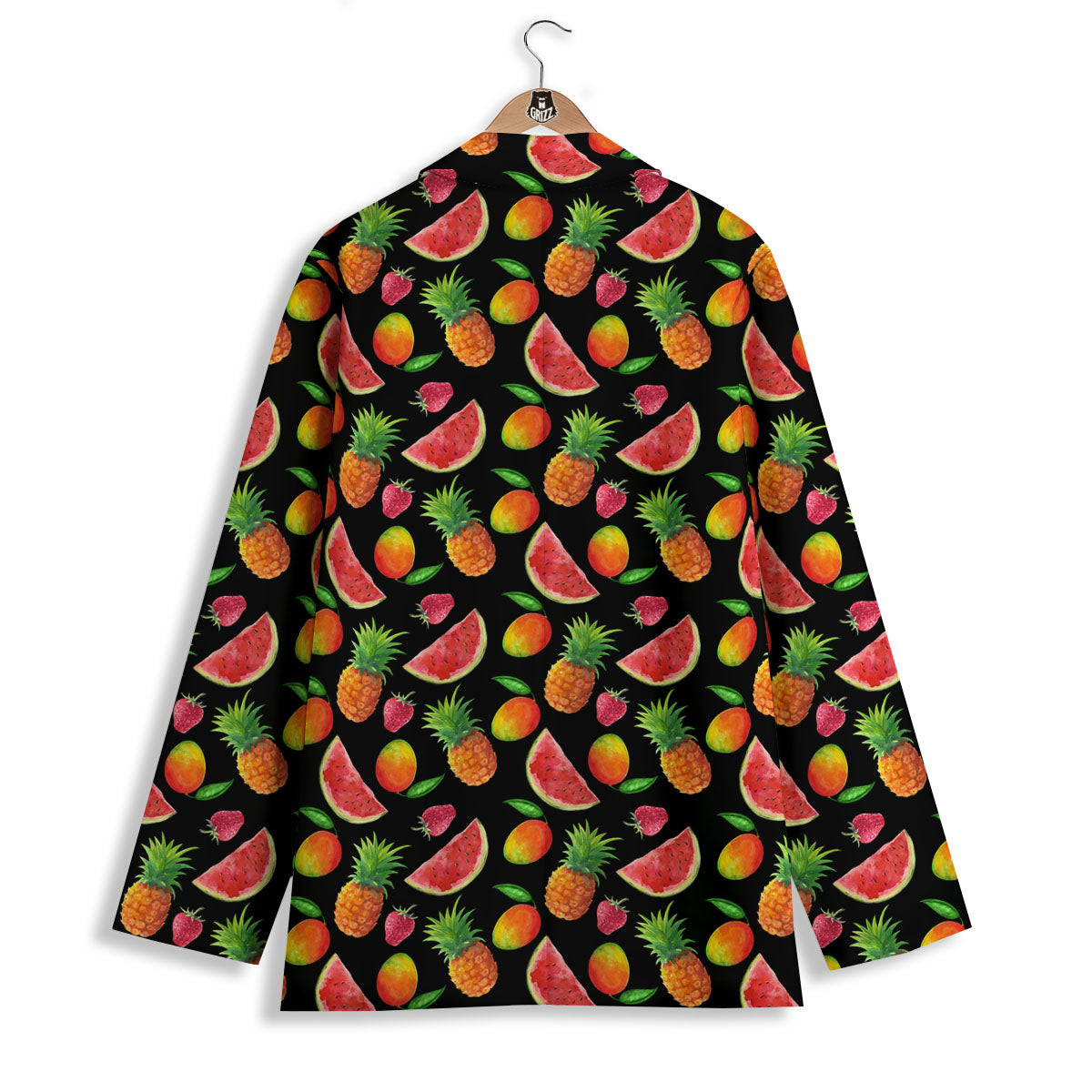 Pineapple Mix Fruit Print Pattern Women's Blazer-grizzshop
