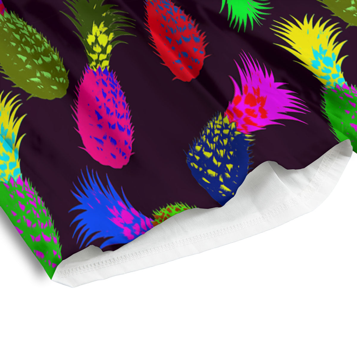 Pineapple Neon Trippy Print Pattern Men's Athletic Shorts