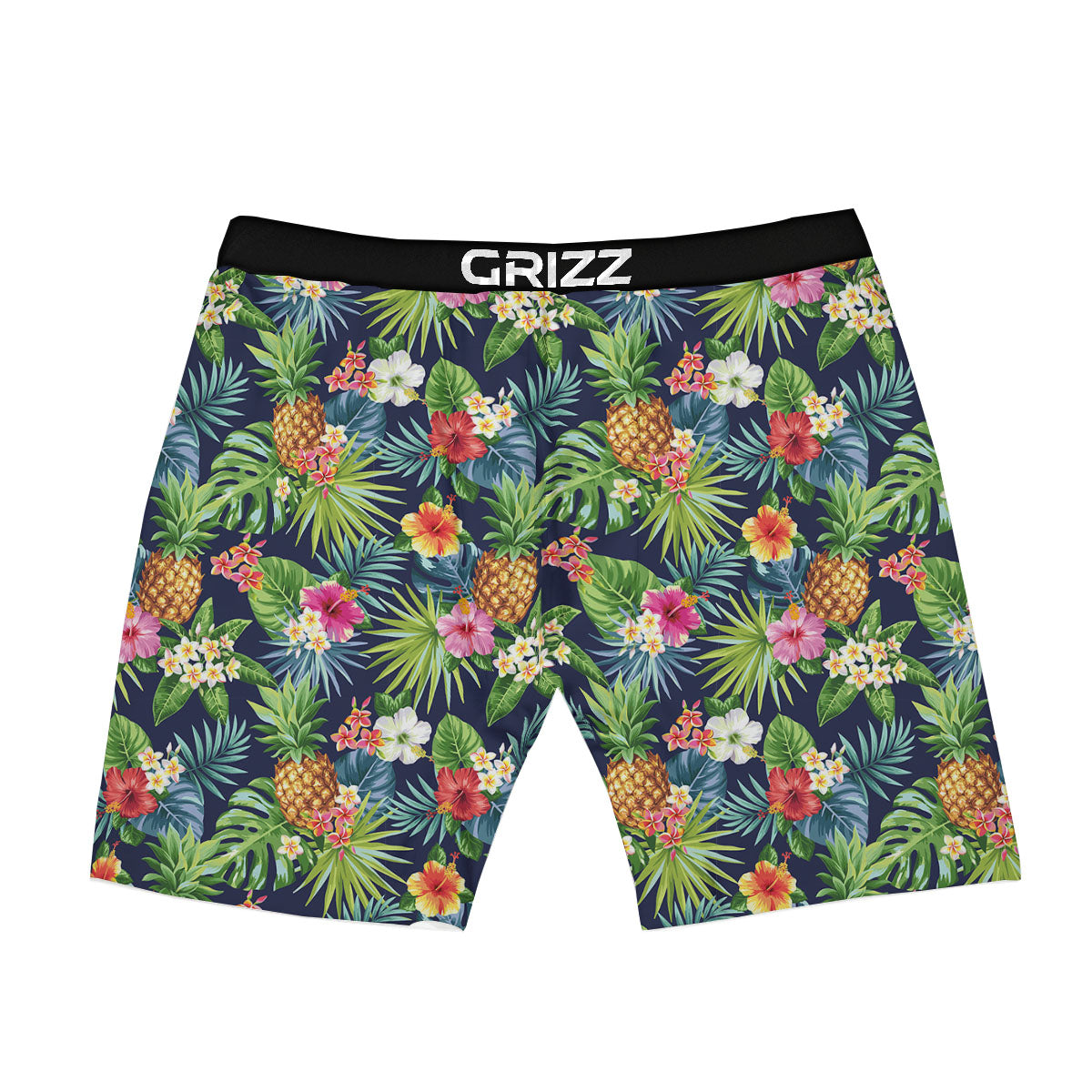 Pineapple Palm Leaf Print Pattern Boxer Briefs-grizzshop