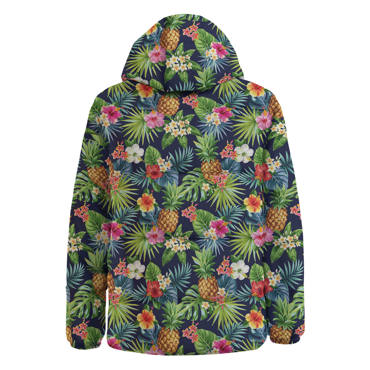 Pineapple Palm Leaf Print Pattern Down Jacket-grizzshop