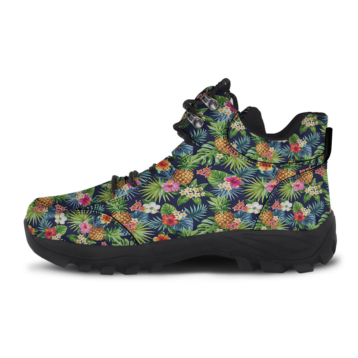 Pineapple Palm Leaf Print Pattern Hiking Shoes-grizzshop