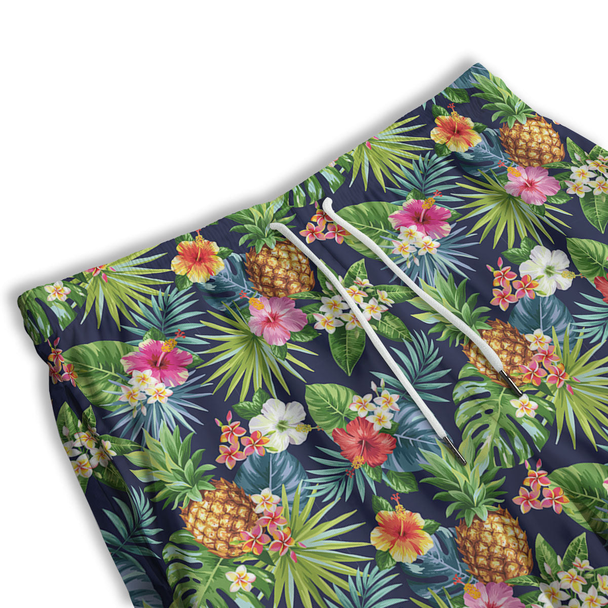 Pineapple Palm Leaf Print Pattern Men's Athletic Shorts