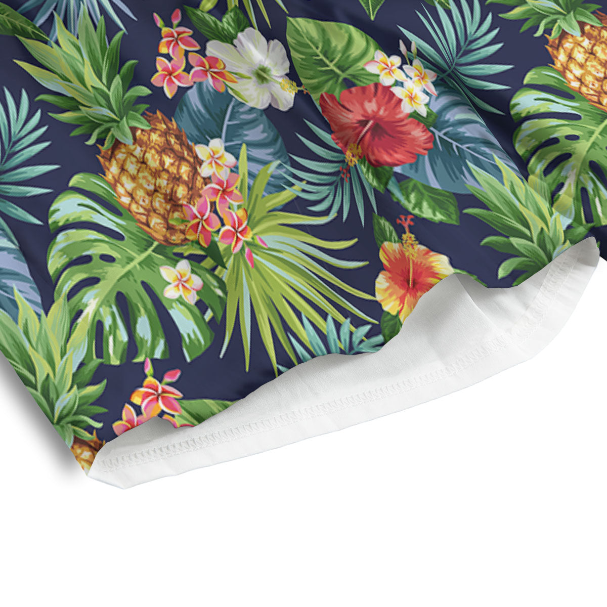 Pineapple Palm Leaf Print Pattern Men's Athletic Shorts