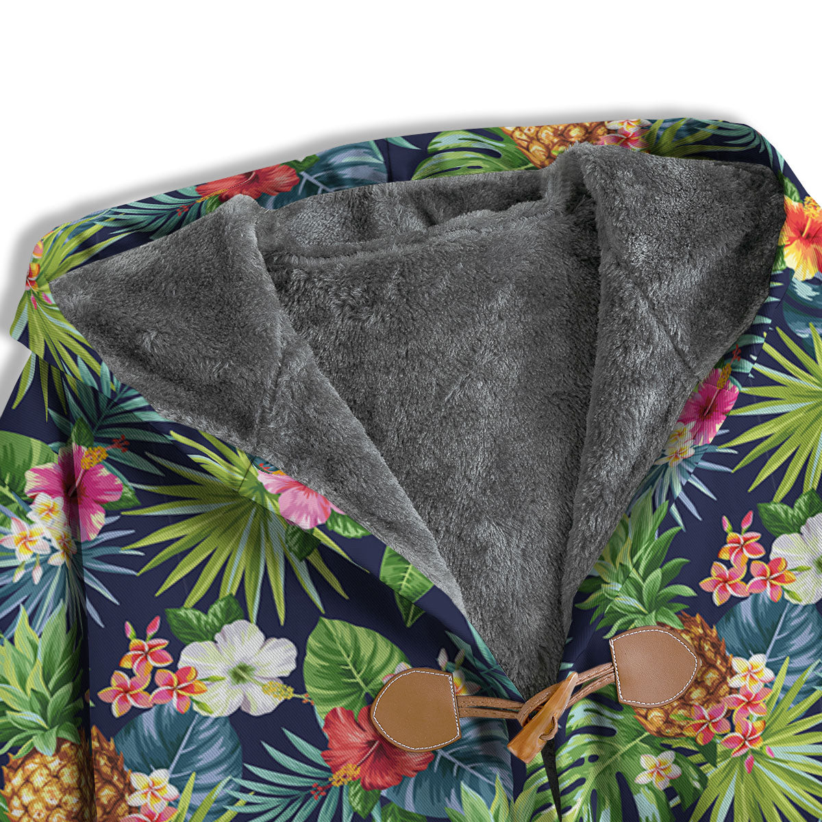 Pineapple Palm Leaf Print Pattern Men's Windbreaker Jacket-grizzshop