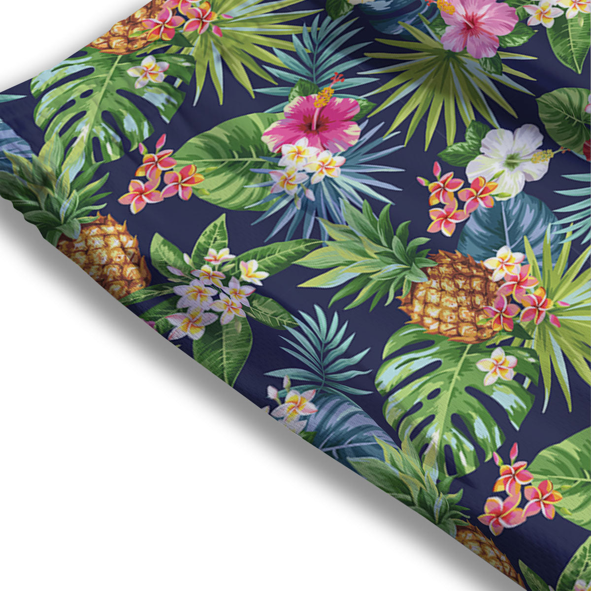 Pineapple Palm Leaf Print Pattern Mesh Shorts