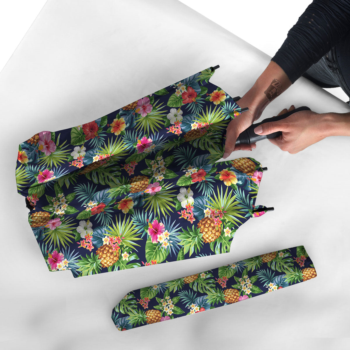 Pineapple Palm Leaf Print Pattern Umbrella-grizzshop