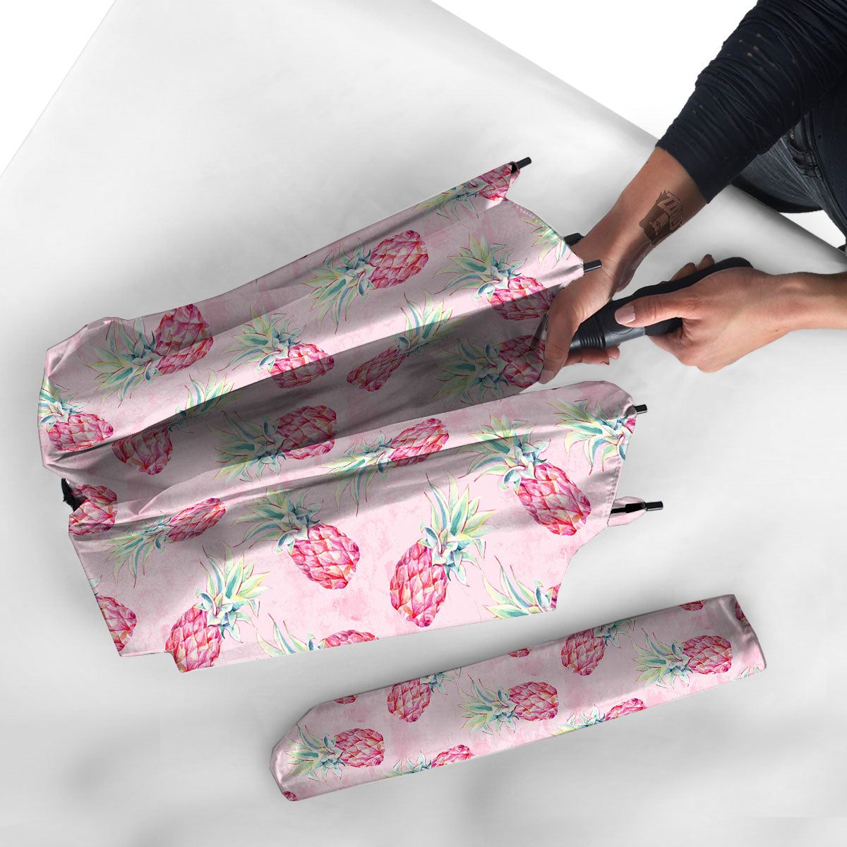 Pineapple Pastel Pink Print Pattern Umbrella-grizzshop