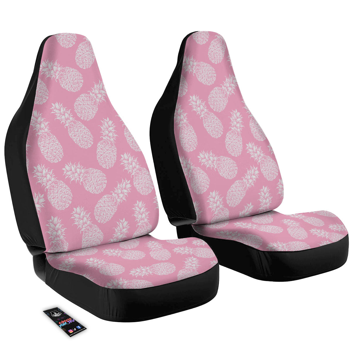 Pineapple Pink Print Pattern Car Seat Covers-grizzshop