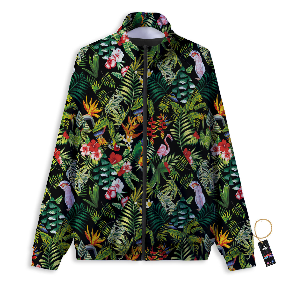 Pineapple Pink Print Pattern Track Jacket-grizzshop