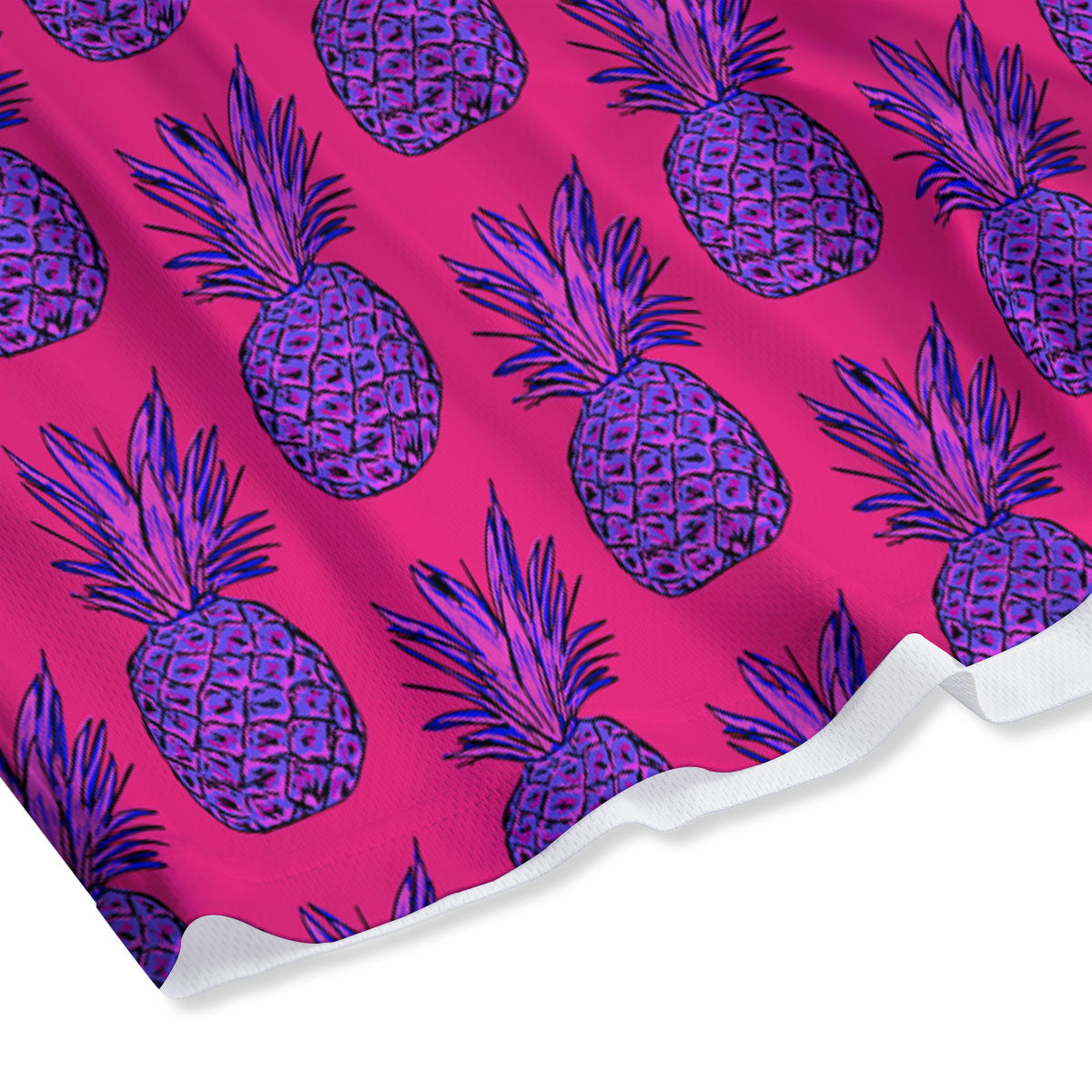 Pineapple Purple Print Pattern Mesh Shorts-grizzshop