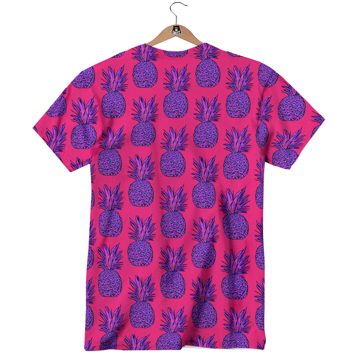 Pineapple Purple Print Pattern T-Shirt-grizzshop