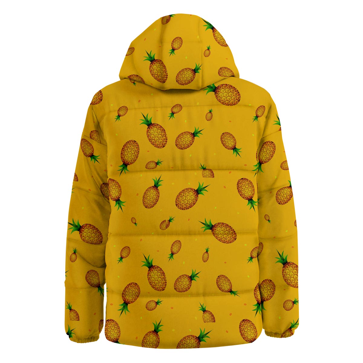 Pineapple Sand Beach Print Pattern Down Jacket-grizzshop