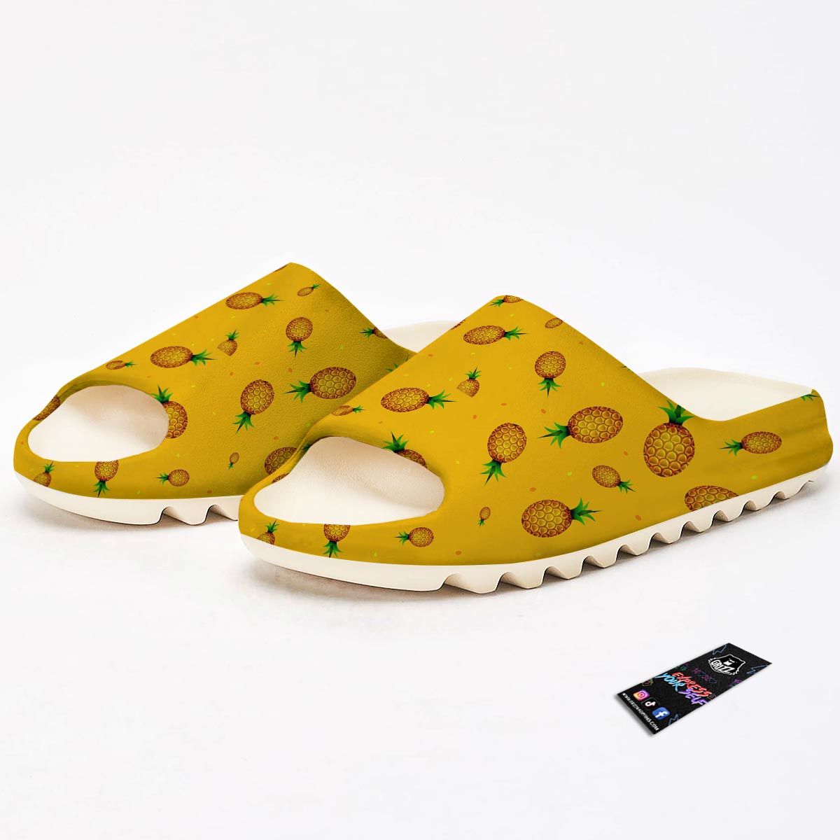 Pineapple Sand Beach Print Pattern Sandals-grizzshop