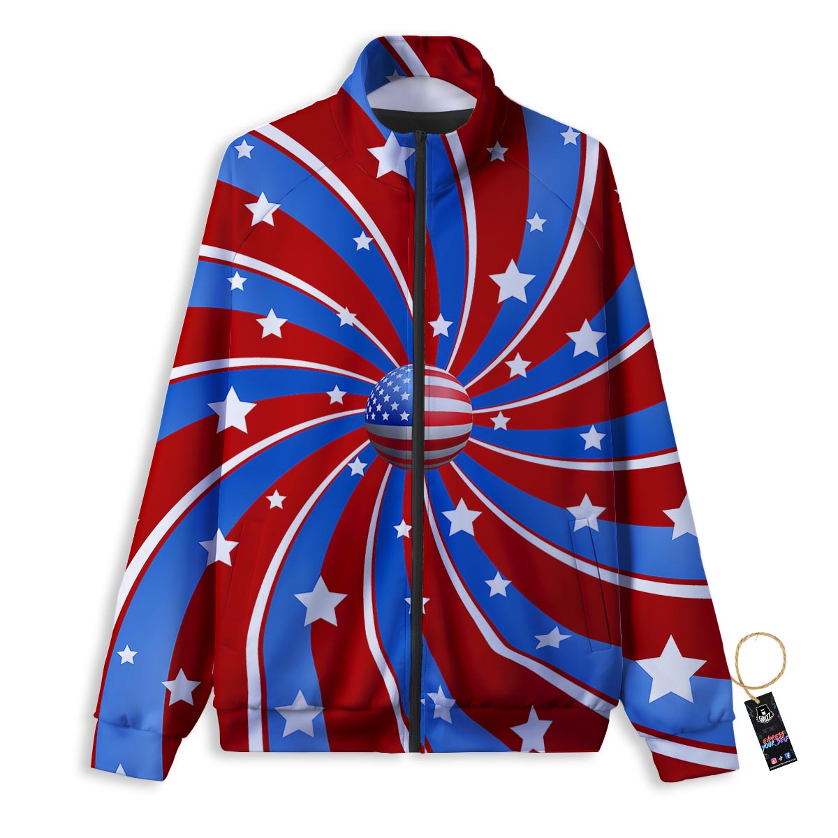 Pineapple Sand Beach Print Pattern Track Jacket-grizzshop
