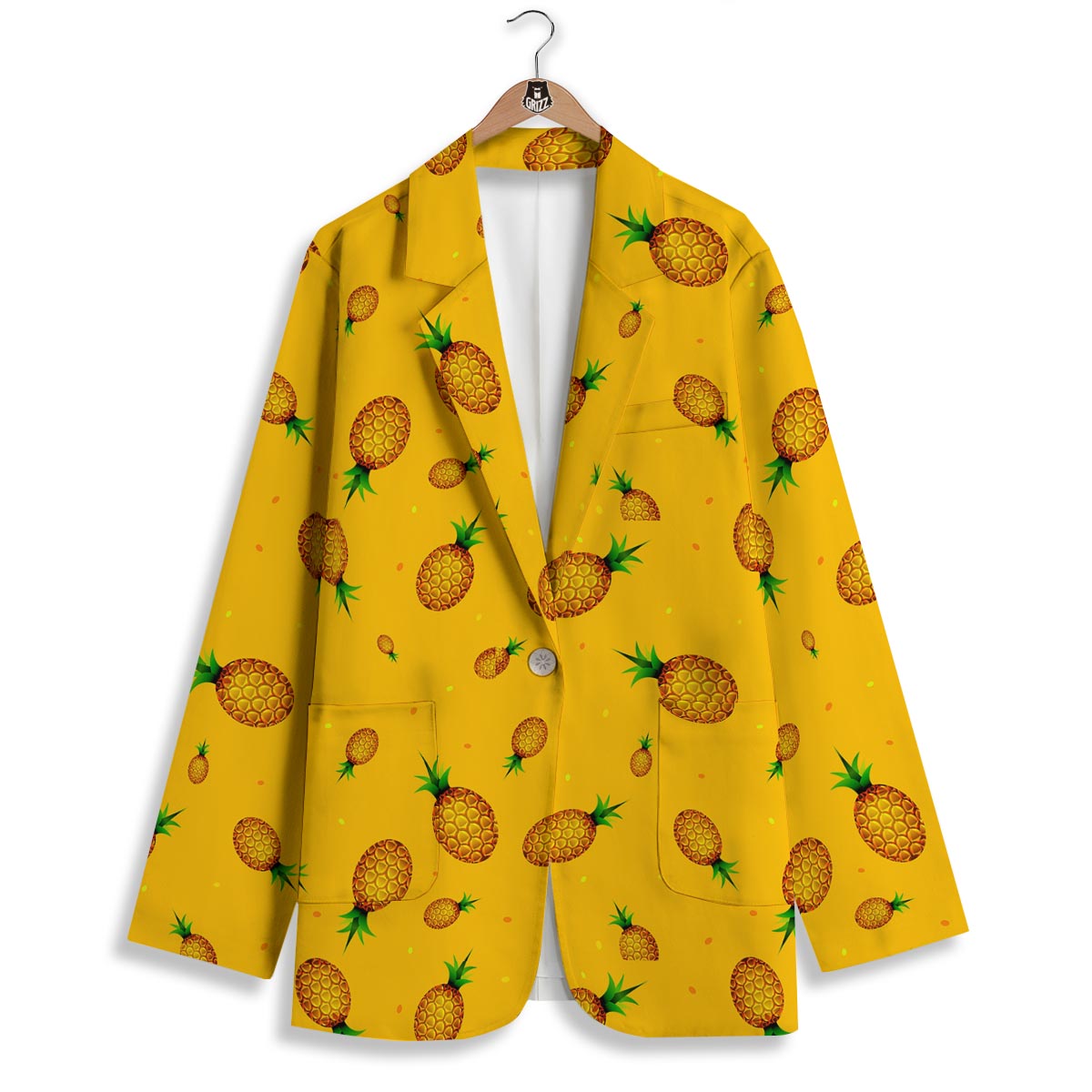 Pineapple Sand Beach Print Pattern Women's Blazer-grizzshop