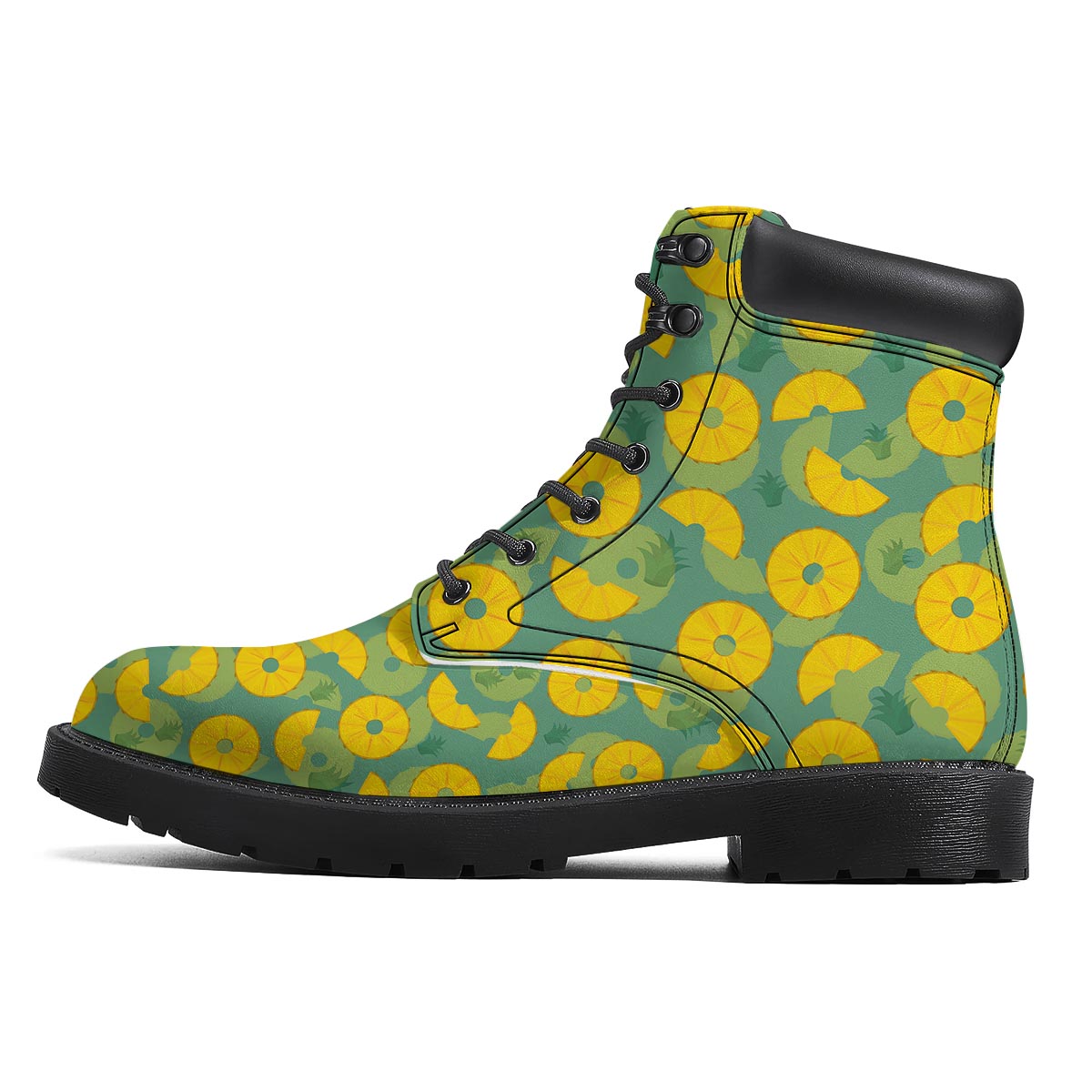 Pineapple Sliced Print Pattern Boots-grizzshop