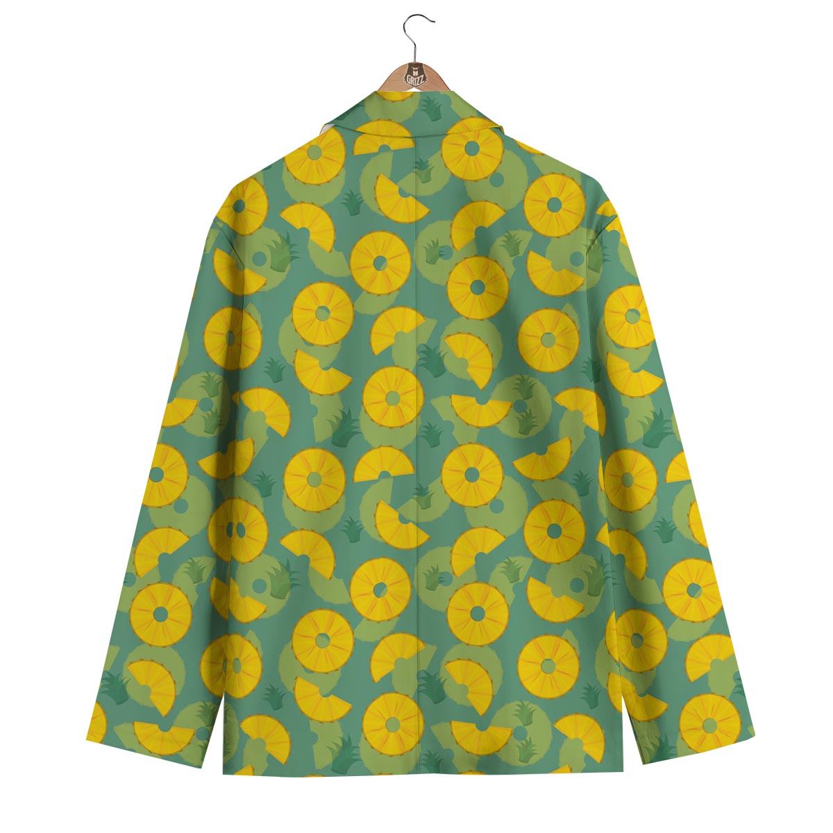 Pineapple Sliced Print Pattern Men's Blazer-grizzshop