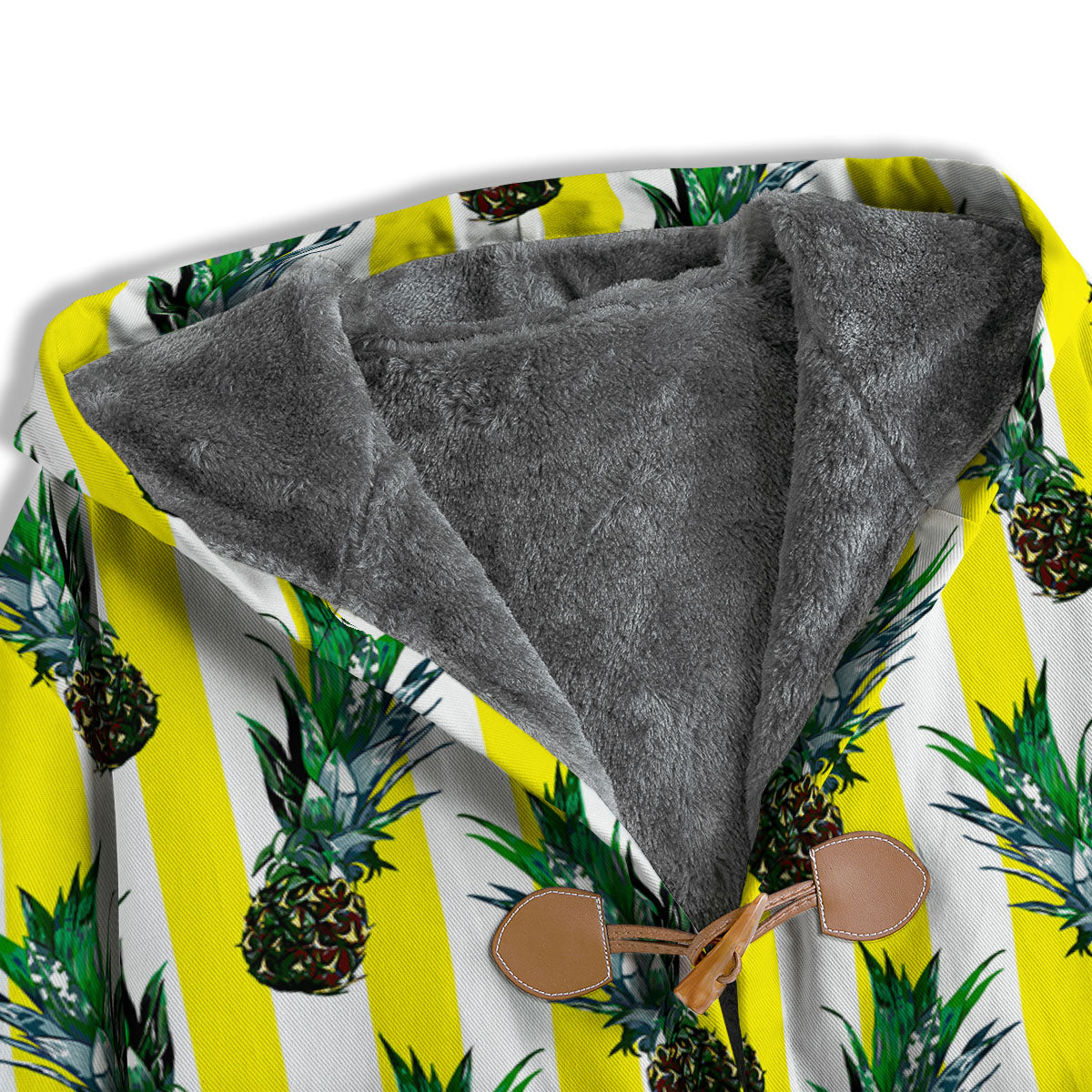 Pineapple Striped Yellow Print Pattern Men's Windbreaker Jacket-grizzshop