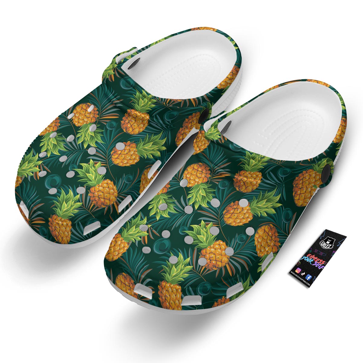 Pineapple Summer Print Pattern Clog-grizzshop