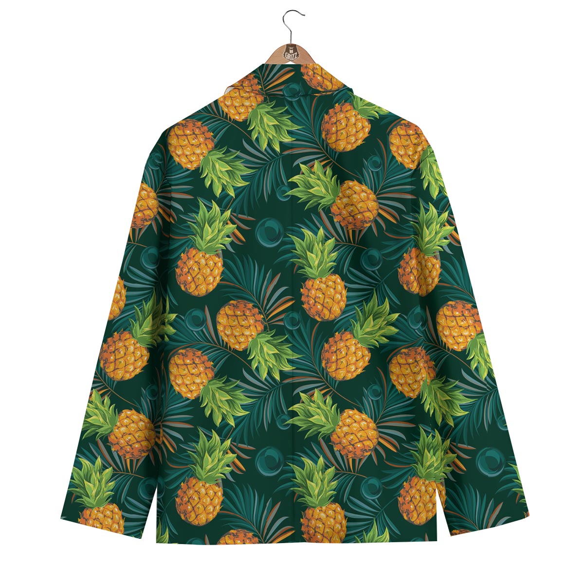 Pineapple Summer Print Pattern Men's Blazer-grizzshop