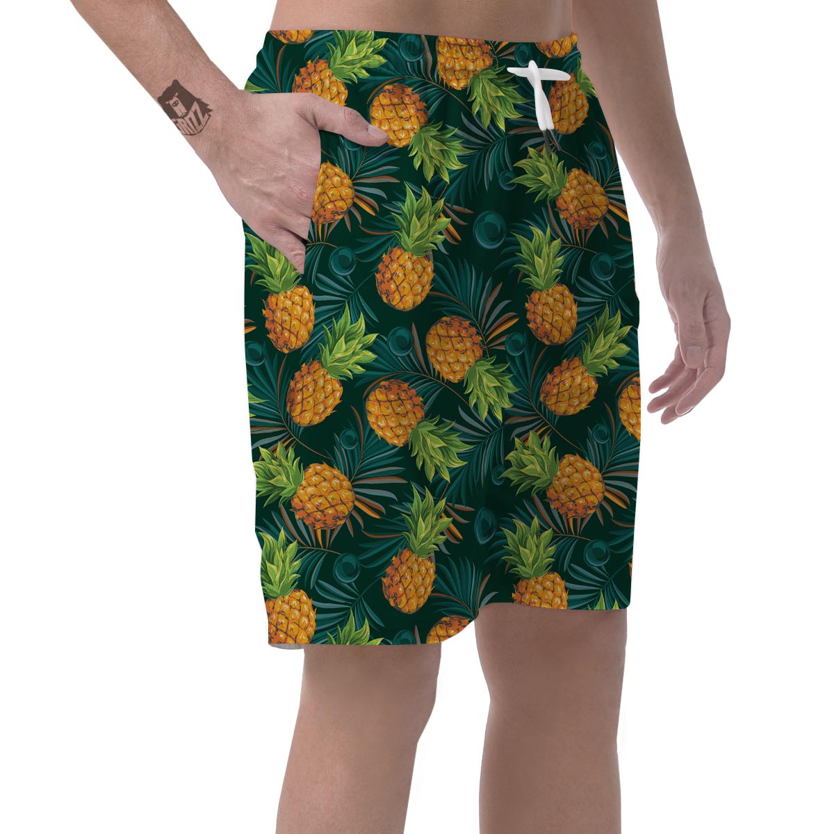 Pineapple Summer Print Pattern Men's Shorts-grizzshop