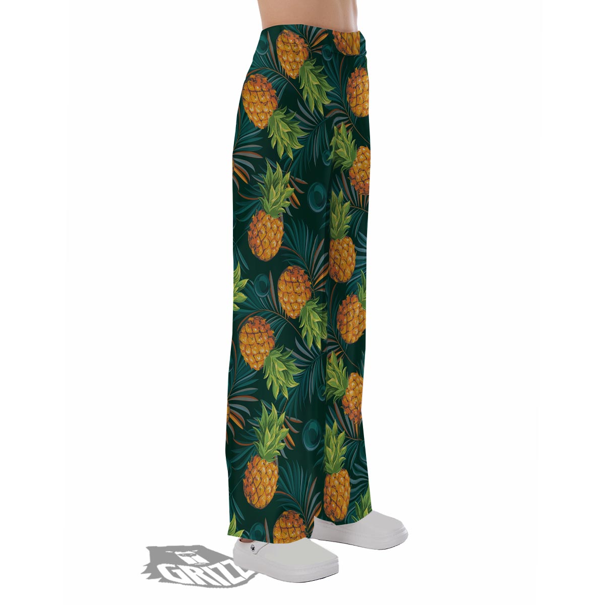 Pineapple Summer Print Pattern Pajama Pants-grizzshop
