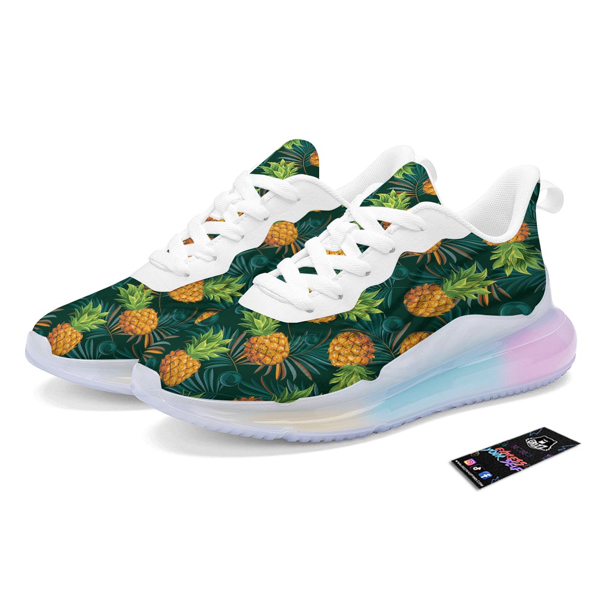 Pineapple Summer Print Pattern Running Sneakers-grizzshop