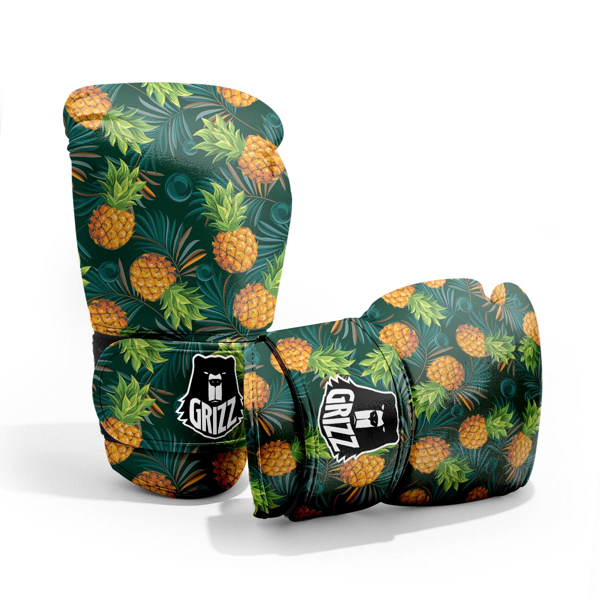 Pineapple Summer Print Pattern Sparring Gloves-grizzshop