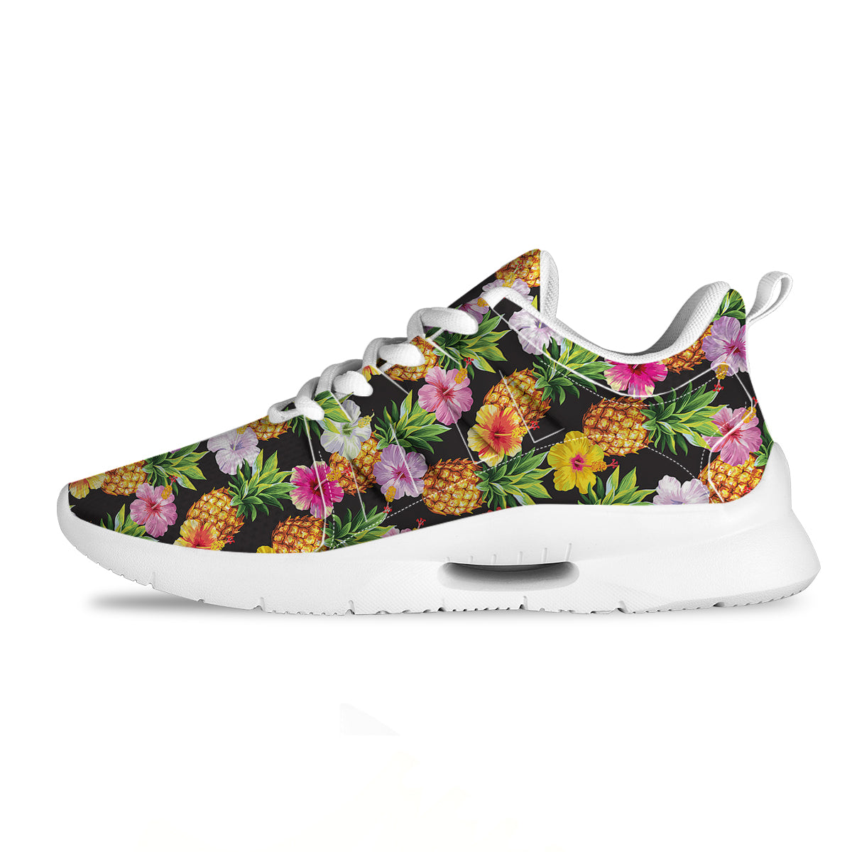Pineapple Tropical Vintage Print Pattern Tennis Shoes-grizzshop