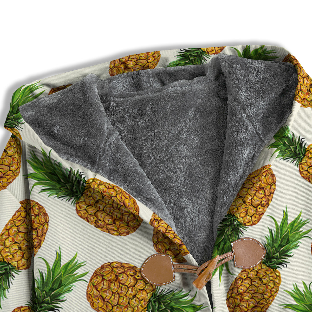 Pineapple White Print Pattern Men's Windbreaker Jacket-grizzshop