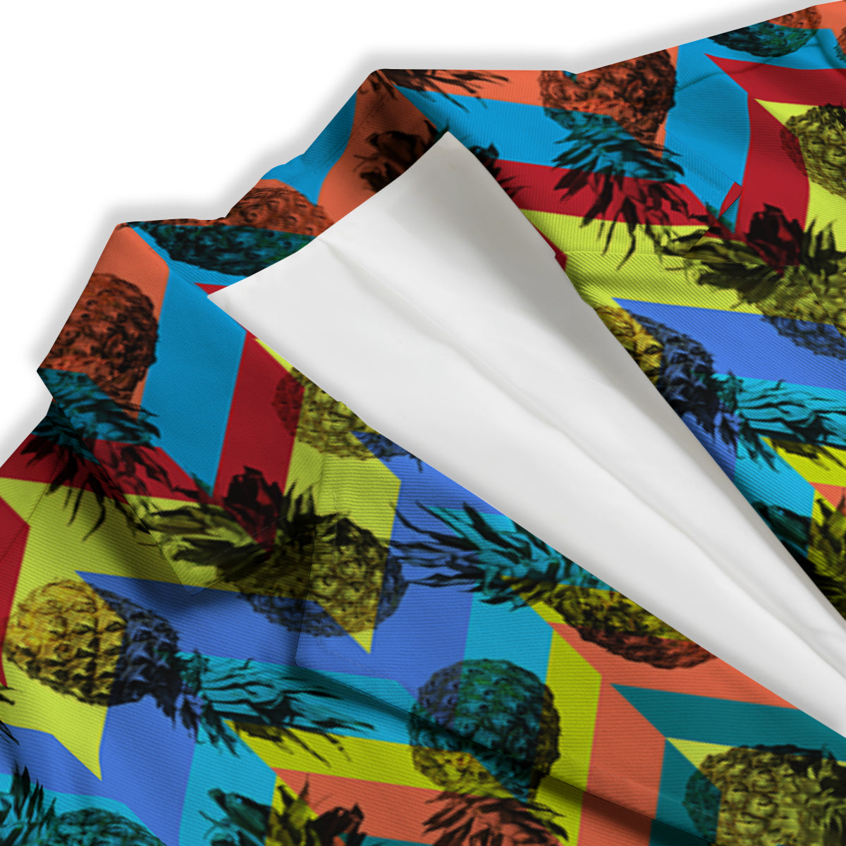 Pineapple Zigzag Print Pattern Women's Blazer-grizzshop
