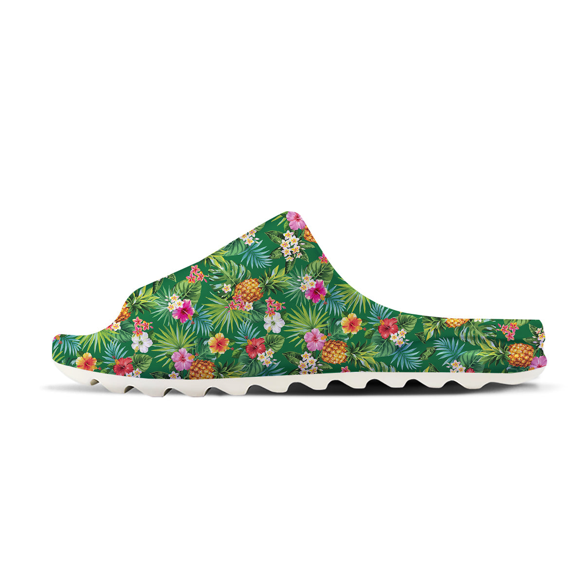 Pineapple Aloha Hibiscus Print Pattern Sandals-grizzshop