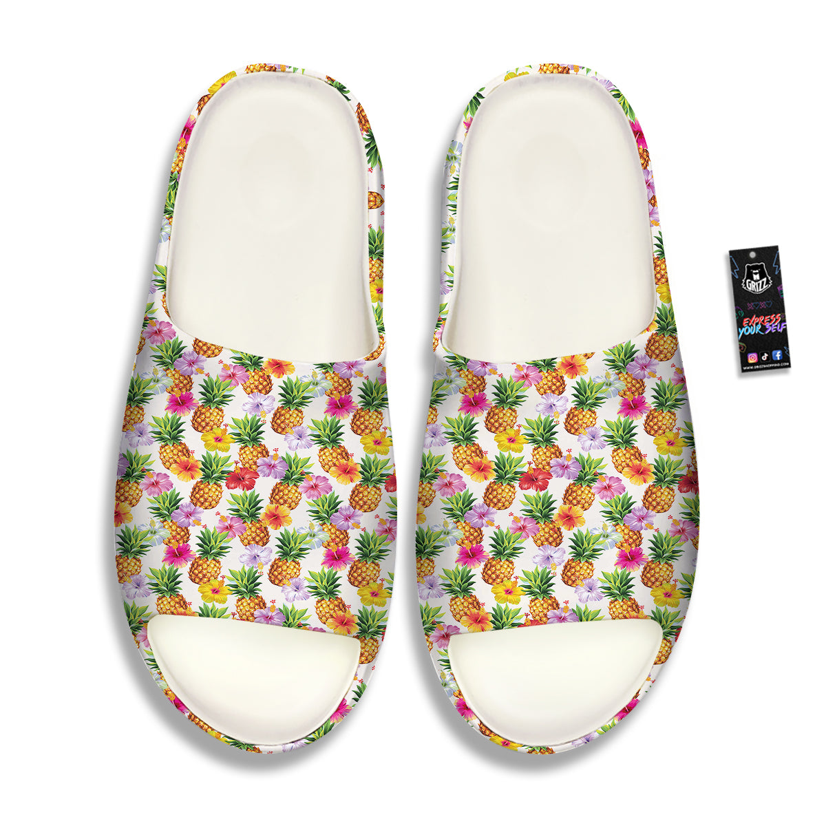 Pineapple Aloha Summer Print Pattern Sandals-grizzshop