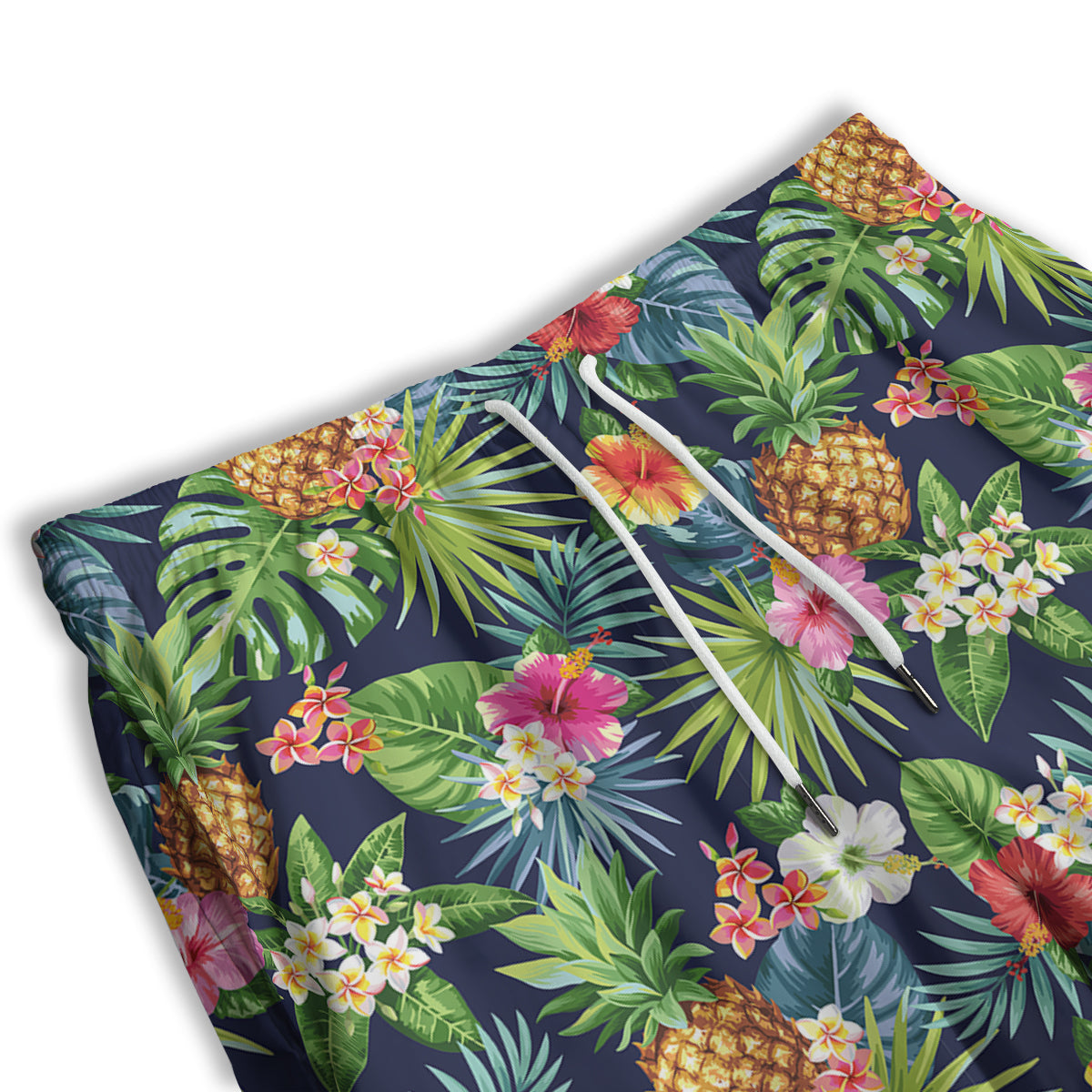 Pineapples Tropical Print Pattern Men's Athletic Shorts-grizzshop