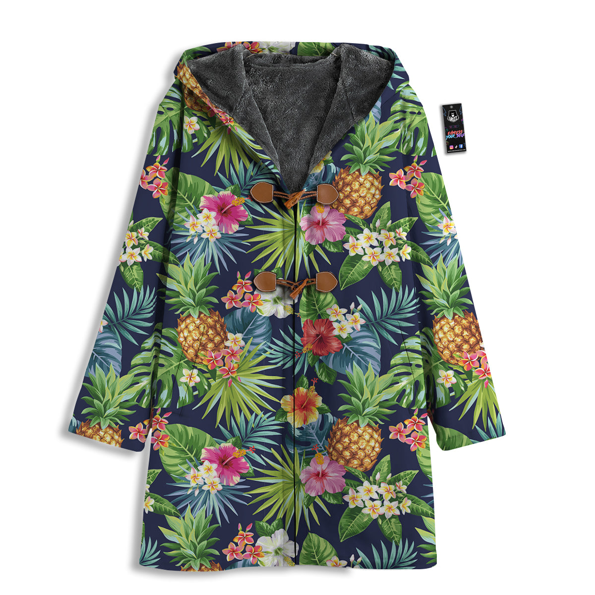 Pineapples Tropical Print Pattern Men's Windbreaker Jacket-grizzshop