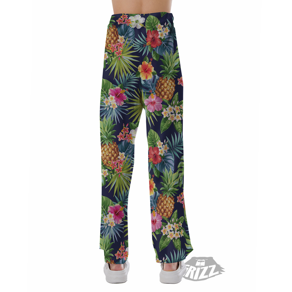 Pineapples Tropical Print Pattern Pajama Pants-grizzshop