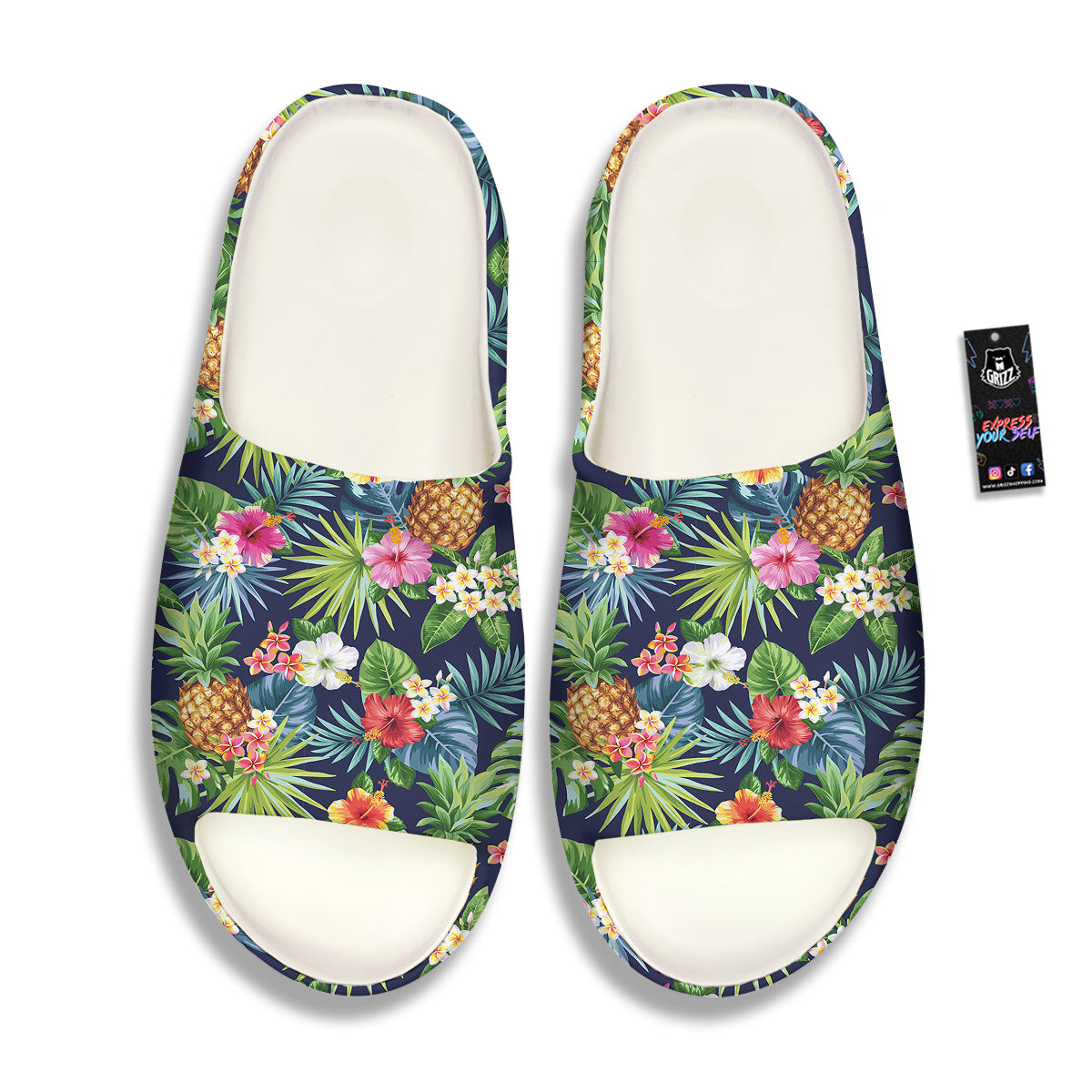 Pineapples Tropical Print Pattern Sandals-grizzshop