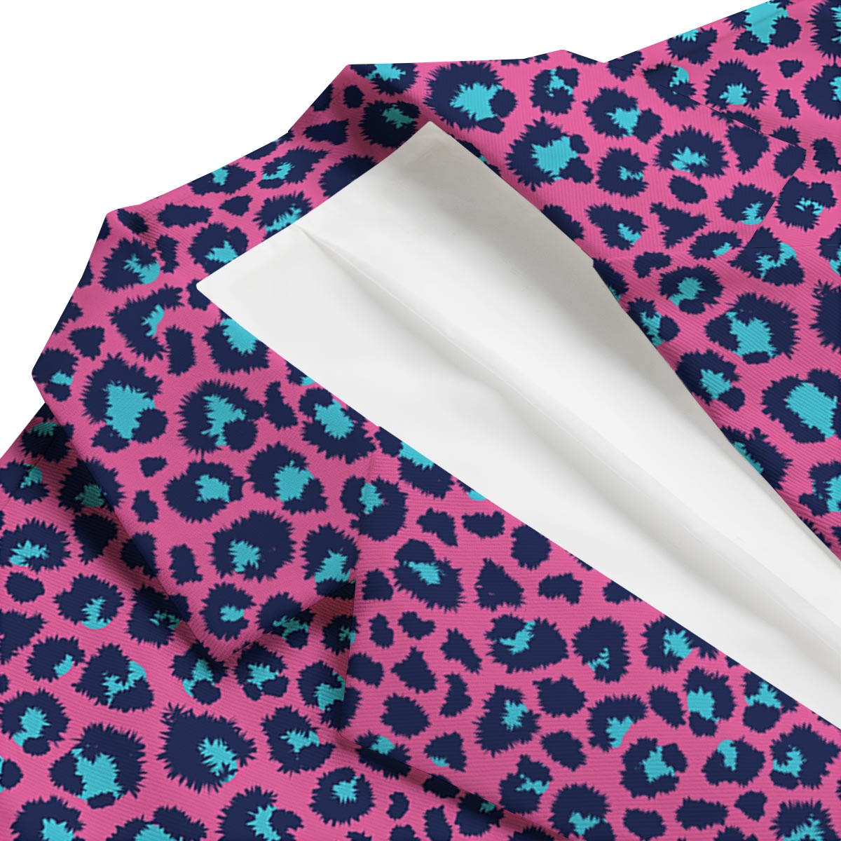 Pink And Blue Dot Leopard Men's Blazer-grizzshop