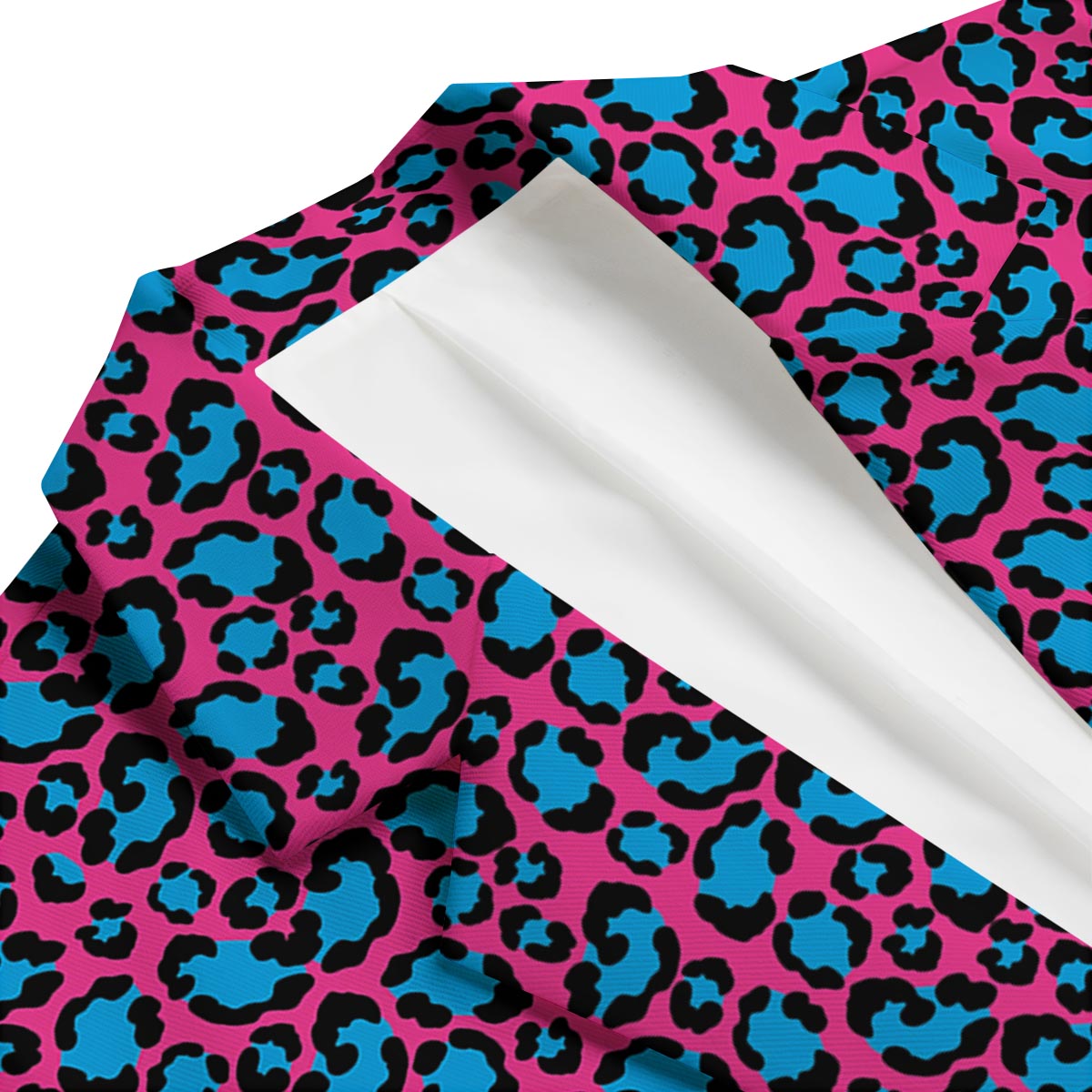 Pink And Blue Leopard Men's Blazer-grizzshop