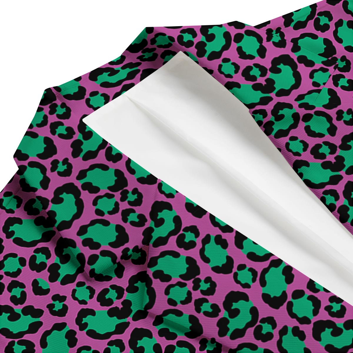 Pink And Green Dot Leopard Men's Blazer-grizzshop