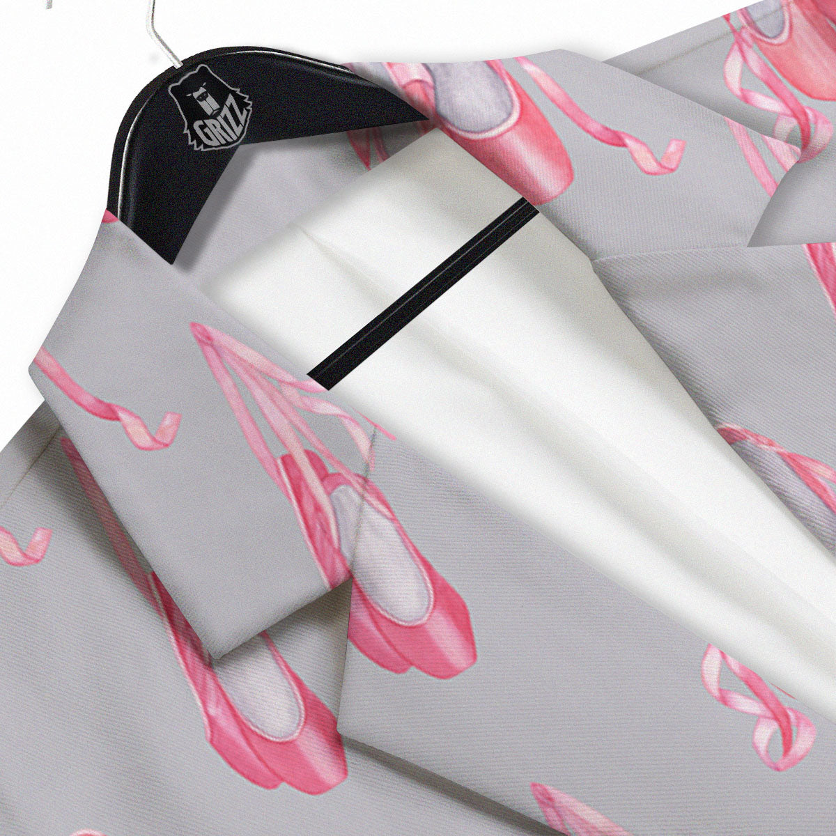Pink Ballet Shoes Print Pattern Men's Sport Coat-grizzshop