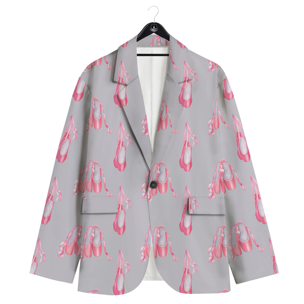 Pink Ballet Shoes Print Pattern Men's Sport Coat-grizzshop