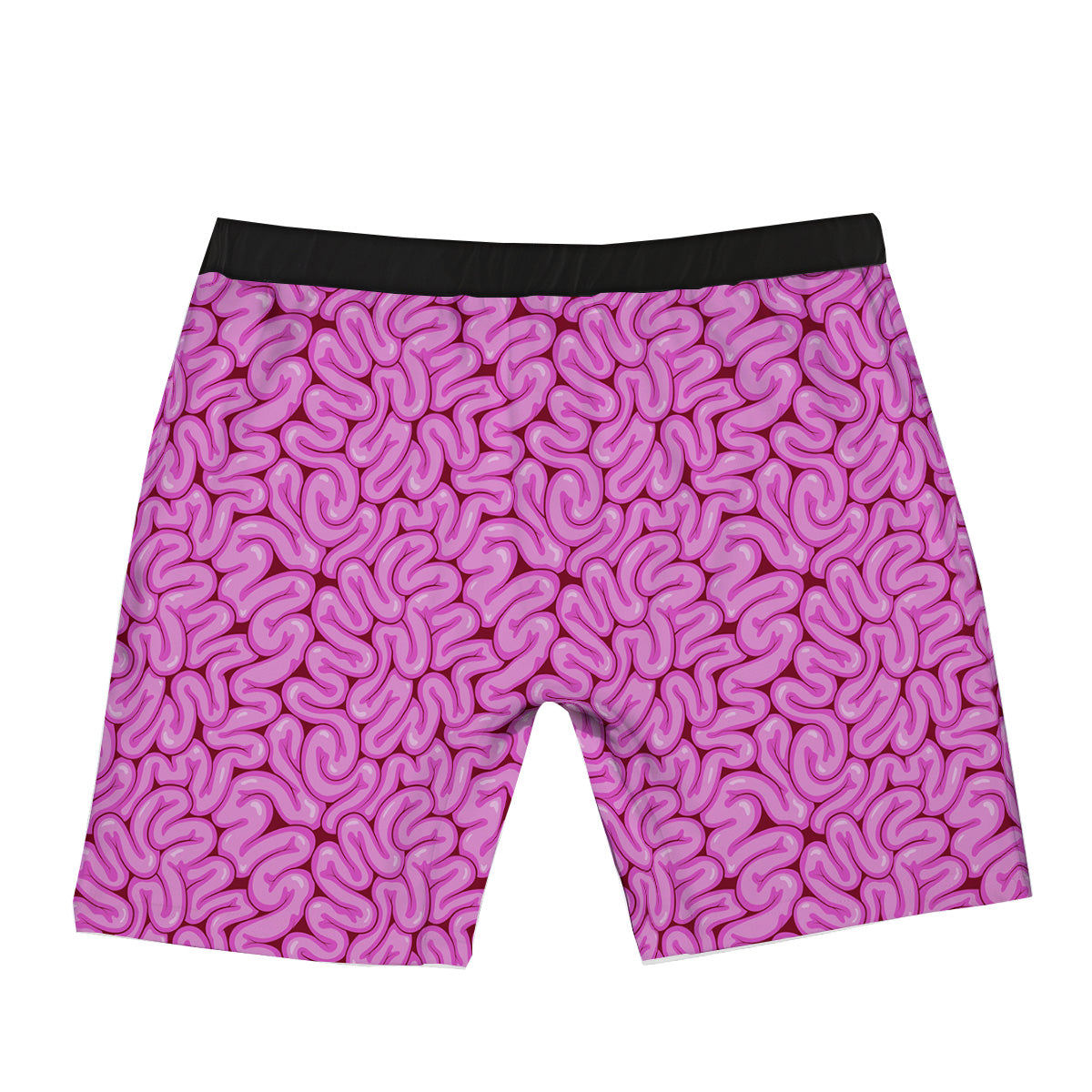 Pink Brains Cartoon Print Pattern Boxer Briefs-grizzshop