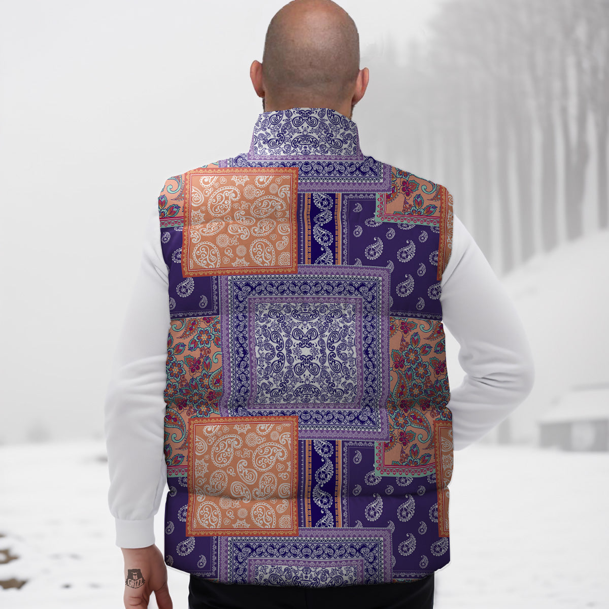 Pink Bunny Rabbit Pattern Print Down Vest-grizzshop